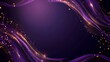 © mahaart - Abstract elegant dark purple background with golden lighting effect sparkle. Luxury template design. Generative Ai