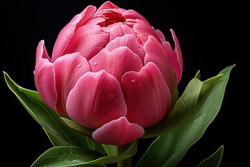 Wall Mural - Close up pink peony flower