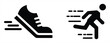 fast running flat icon, running shoe flat icon vector illustration