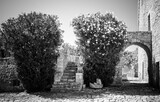 Fototapeta Na sufit - Medieval farmhouse of Balsignano at the archaeological area of Balsignano (10th century), Modugno town, Bari province, Puglia region in souther Italy