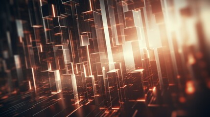 Poster - Generative AI Parallel lines and sharp angles intersecting to form a modern and abstract design.