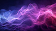 An artistic banner portraying dark abstract backgrounds against which neon-colored waves pulse and glow, evoking the visual energy of sound waves.