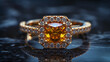 Luxury yellow diamond ring
