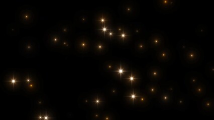 Wall Mural - gold sparkle isolated night background overlay
