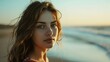 © LELISAT - beautiful girl on the seashore in the sunshine portrait close up