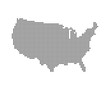 © ValGraphic - USA map with dot pixels