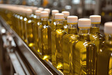 Fototapeta Pokój dzieciecy - Bottles of Olive Oil on Conveyor Belt