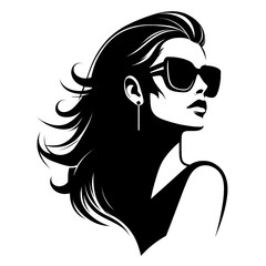 Wall Mural - a stylish woman with sunglasses