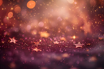 Wall Mural - this is image of bokeh lights and stars in the style 