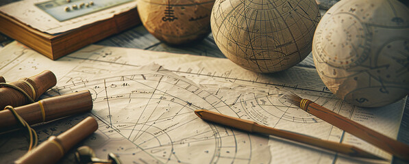 astrology. astrologer calculates natal chart and makes a forecast of fate.tarot cards, fortune telli