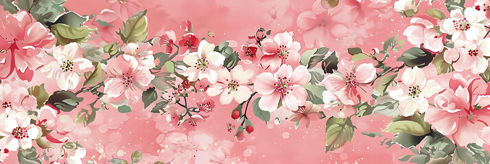 Wall Mural - wallpaper of beautiful pink floral background in the 
