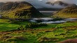  Ein abstrakter Hintergrund für das Design. Die nebligen Berge Schottlands 4.