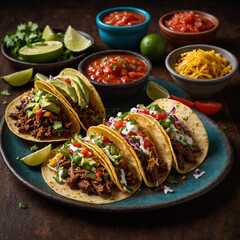 tacos with meat and vegetables