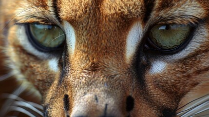 Wall Mural - breathtaking wildlife photography, closeup of a caracal face
