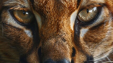 Wall Mural - beautiful portrait of a caracal, with striking eyes and exquisite fur detail