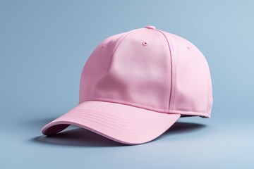 Wall Mural - A vibrant pink baseball cap presented in a minimalist style, ideal for apparel mockup designs