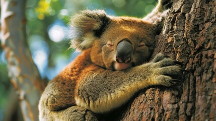 Wall Mural - closeup of cute koala face, a captivating portrait of australia's iconic marsupial