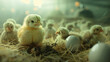 A generative AI image of a newly hatched chick