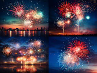 Canvas Print - fireworks in the sky