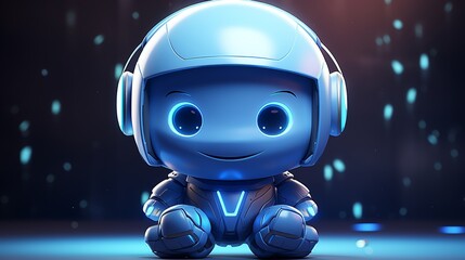 Microlearning, Chatbot Developer, 3D ICONS, clay, cartoon, Cute, shiny, smooth, clean background, simple details, 8K