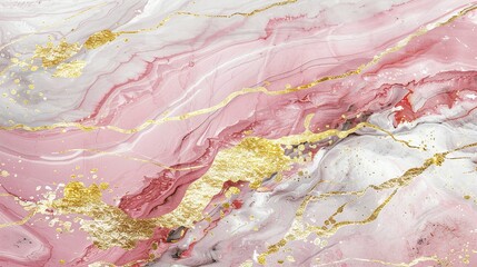 pink marble background adorned with delicate gold brushstrokes, offering an elegant and luxurious touch to any surface