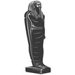 Silhouette ancient egypt sarcophagus black color only