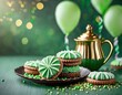 © Lisa-Marie - St. Patrick's Day Kuchen. St. Patrick's Day Torte. St. Patrick's Day Cupcakes. Glückskuchen, Kleeblatt. Kleeblätter. Feiertag, Irischer Kuchen, Irland Torte.