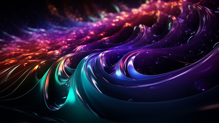 Wall Mural - Technology Vortex Dark 3D Background.