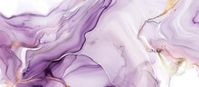 Purple White Gold Smooth Marble Background