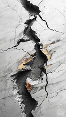 Wall Mural - gray marble background with bold, contrasting veins running through it