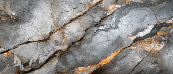 Wall Mural - gray marble background with bold, contrasting veins running through it