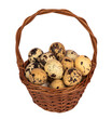 Easter basket with eggs on a transparent background PNG, isolated