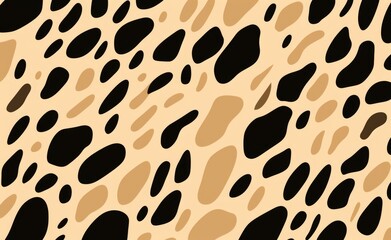 Leopard print pattern with black spots.