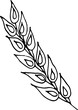 © Inna - spikelet, wheat, tattoo, sketch, freehand drawing, floristry, , contour, one line, vector, twig, leaves, petal, leaves, nature, organics