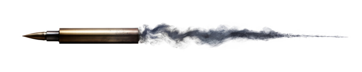 Wall Mural - a bullet trace isolated on transparent background.