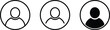 Outline user profile login icon vector illustration