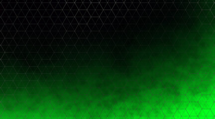 Poster - Dark green crypto background with a hexagonal overlay