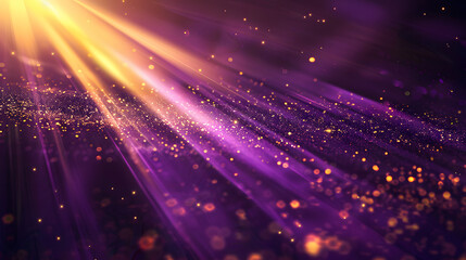 Wall Mural - abstract background with light rays and glittering particles. fiber optics background with lots of l