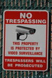 no trespassing  parking sign