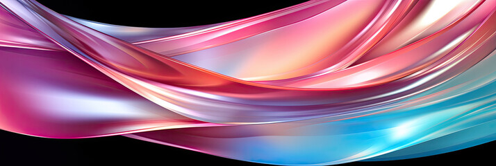 Aufkleber - A vibrant pink blue wave swirling and flowing, creating a mesmerizing gradient 