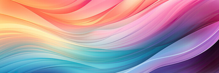 Poster - mesmerizing wavy lines in various hues creating a hypnotic and dynamic pattern