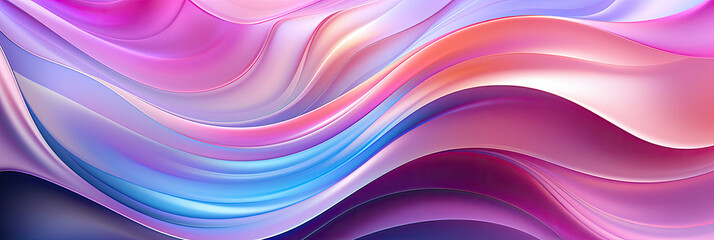 Aufkleber - A vibrant wave cascading with fluid motion and energy, banner