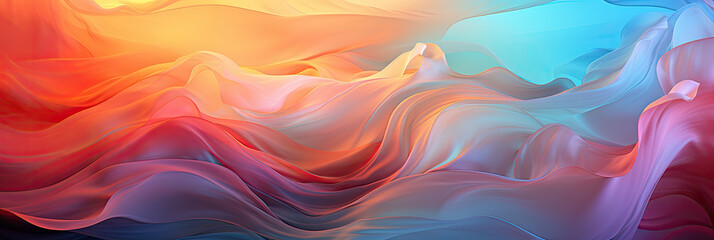 Aufkleber - A vibrant multicolored background featuring wavy lines in various hues, creating a dynamic and energetic visual experience