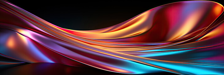 Fototapete - A vibrant and abstract background featuring a multitude of colorful wavy lines intertwining and creating a dynamic visual experience