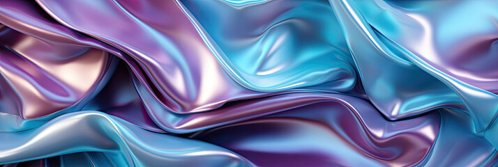 Aufkleber - A detailed view of a vibrant blue and purple fabric, showcasing intricate patterns and textures that blend seamlessly together