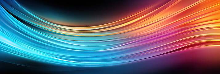 Fototapete - Vibrant, colorful wallpaper featuring wavy lines in various hues creating a dynamic and mesmerizing pattern
