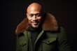 Portrait of a handsome african american man in a warm jacket