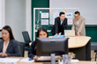 © bank215 - Business office team working concept, Teammate work together for discuss and office working.