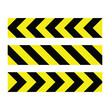 © Yudha - yellow line black stripe and arrow caution tapes danger warning ribbons. construction sites, banner traffic sign symbol logo design for web mobile isolated white background illustration.