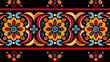 © Tatsuya - 伝統的な部族のシームレスパターンの背景画像。カラフルで装飾的な画像。Traditional tribal seamless pattern background image. Colorful and decorative images. [Generative AI]